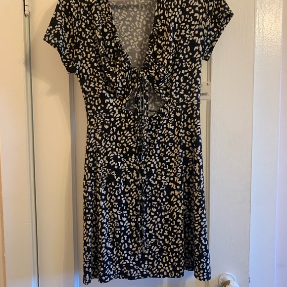 Free People animal print cutout minidress - Picture 3 of 7